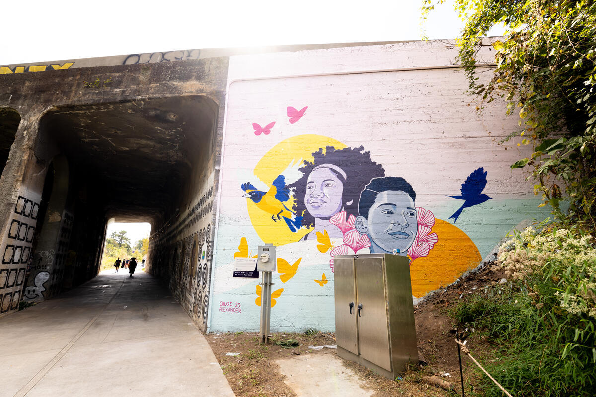 Audience members during the second mural unveiling ceremony in Atlanta.