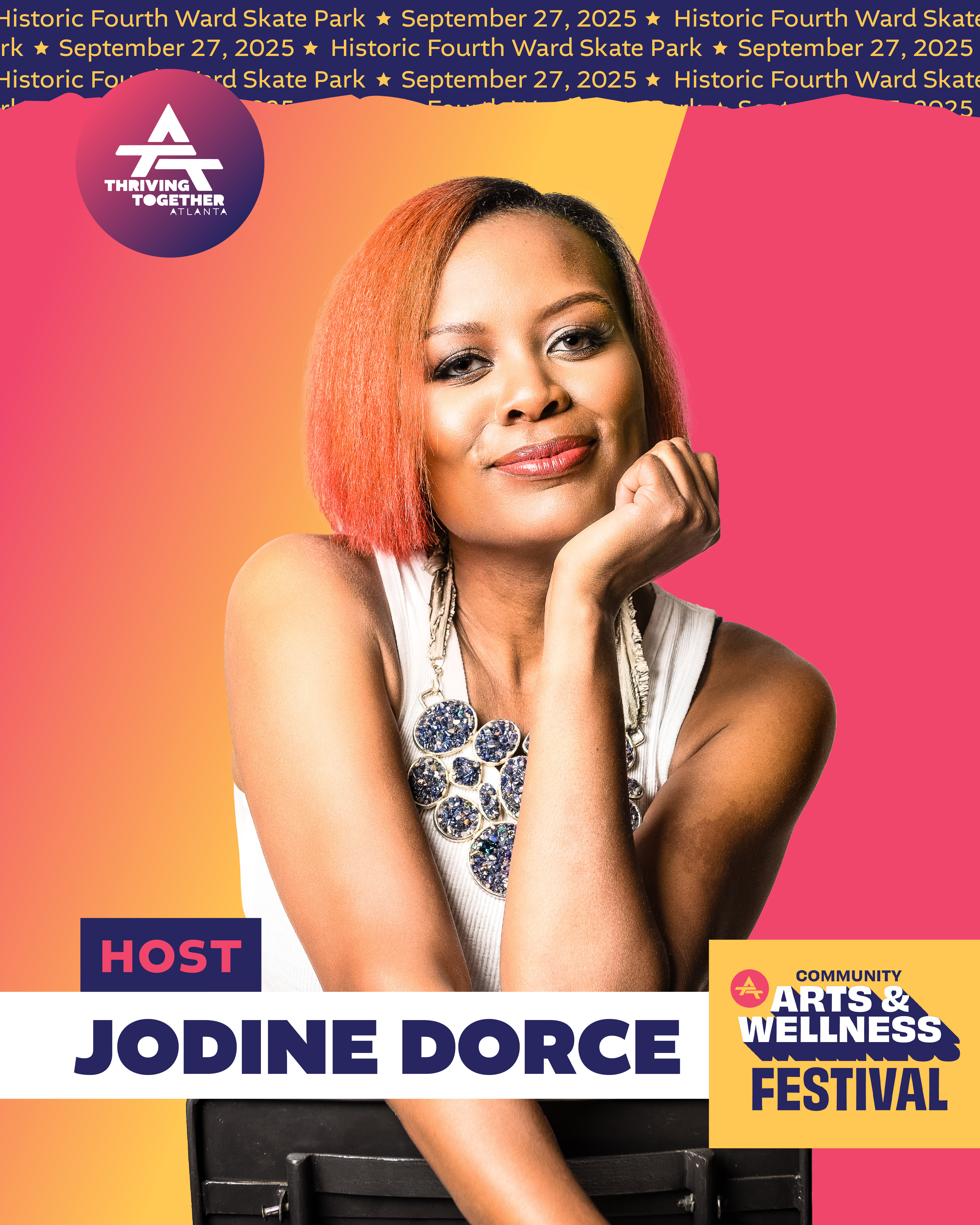 Festival highlight graphic featuring Jodine Dorce.