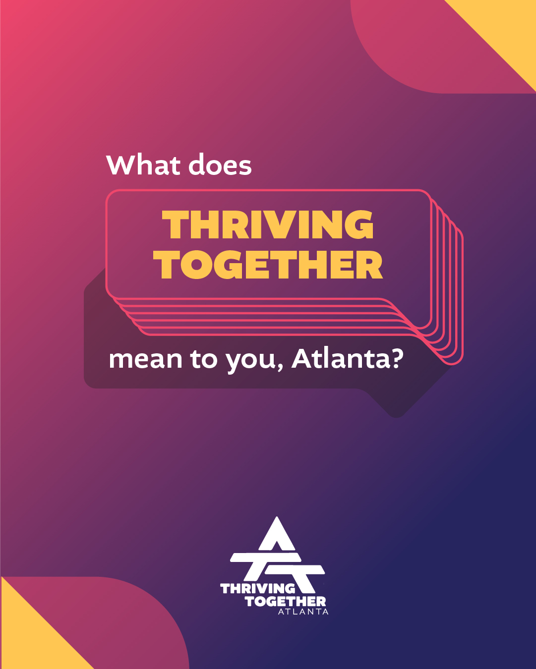General Thriving Together Atlanta social media graphic.