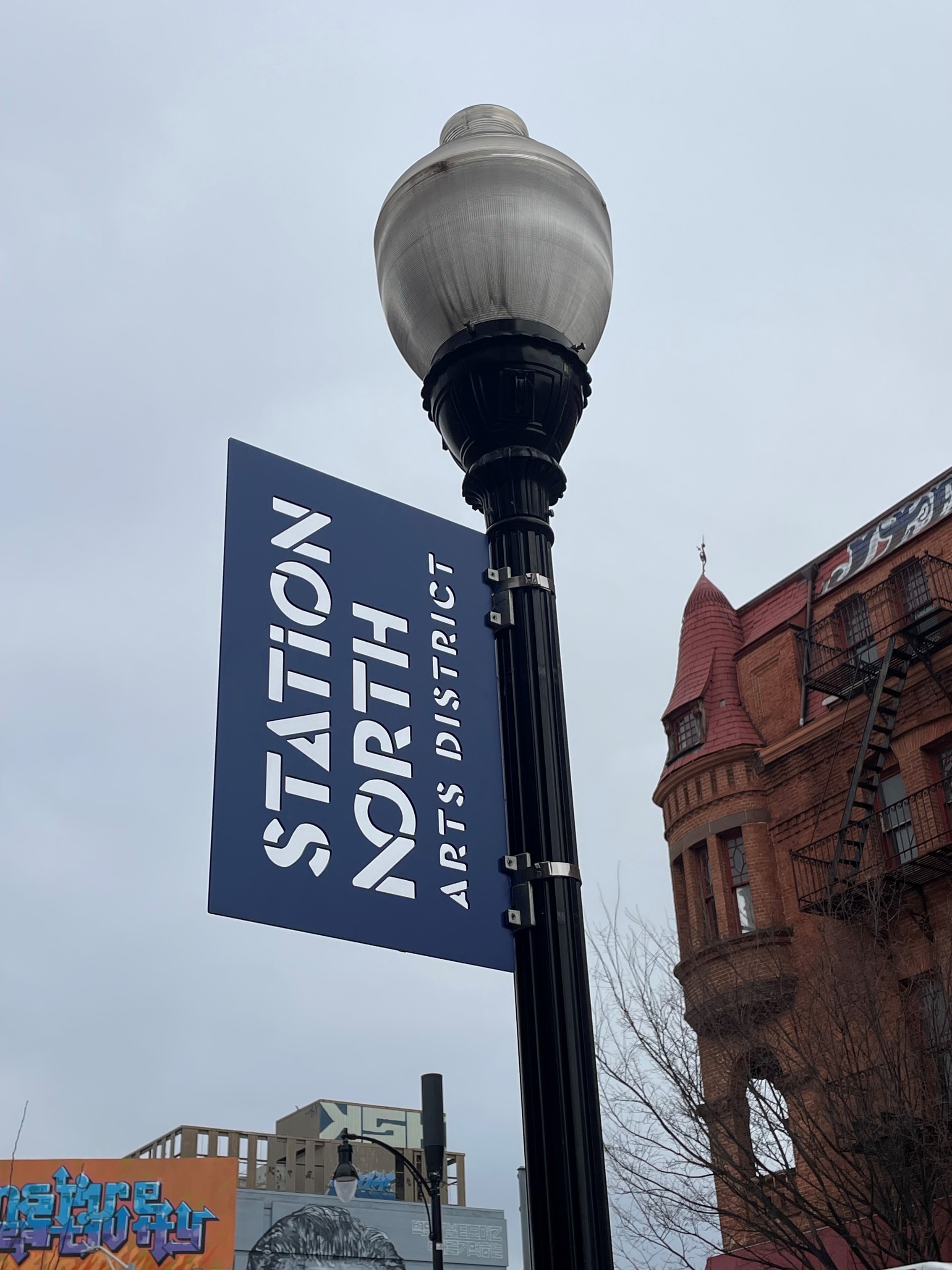 Photo of the Station North light sign.