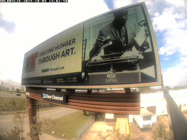 Billboard displaying artwork by Marquis Lee in Orlando