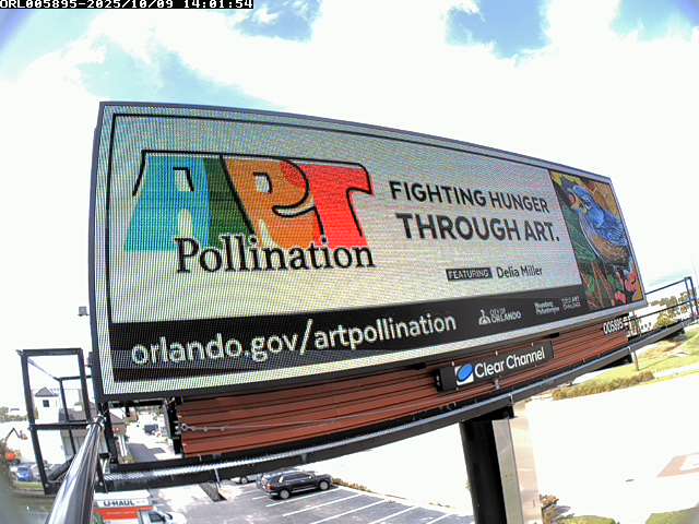 Billboard featuring a design by Delia Miller