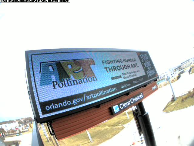 Outdoor billboard featuring Gina Shree's artwork