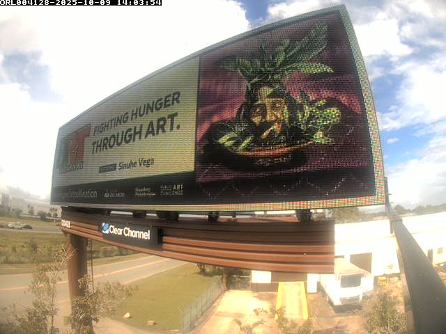 Sinuhe Vega artwork on a large format billboard